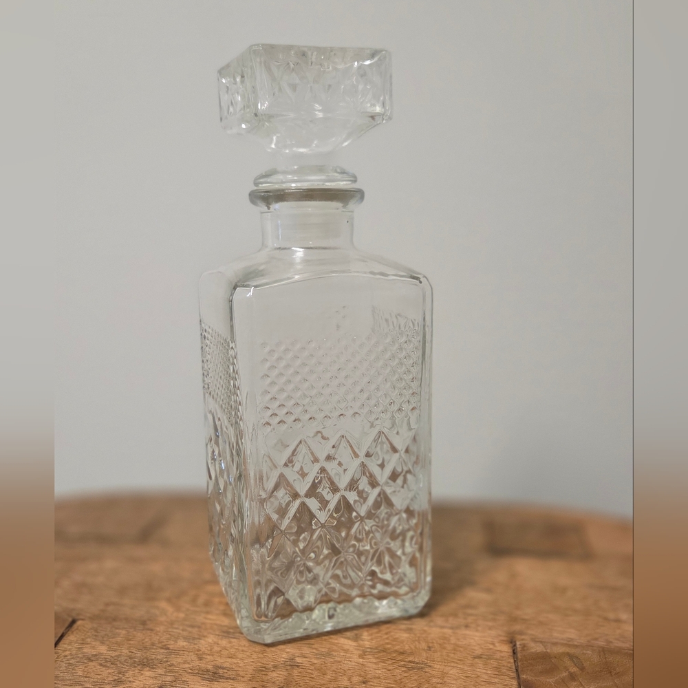 Vintage Square Glass Decanter